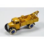 Dinky pre-war No. 30E Breakdown Truck with yellow body, black mudguards, blue smooth hubs and