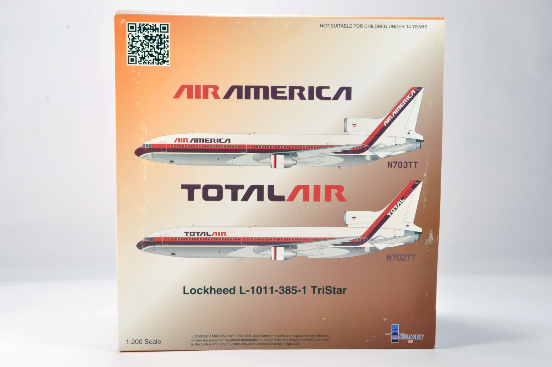 Inflight Models 1/200 Diecast Aircraft Lockheed L-1011-385-1 TriStar Airliner. AirAmerica Total Air.