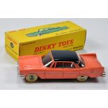 French Dinky No. 545 De Soto Diplomat with light coral body and black roof. Superb example is NM