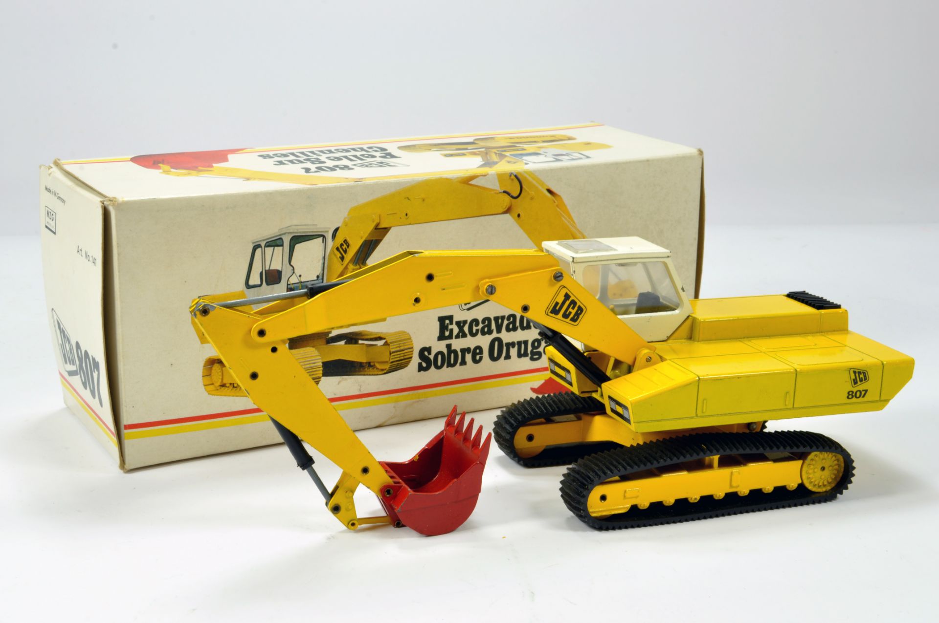 NZG 1/35 Construction Diecast Issue comprising No. 141 JCB 807 Tracked Excavator. Fine Example is NM