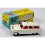 Corgi No. 419 Ford Zephyr Motorway Patrol Car Police with white body and red interior, siren and