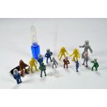 An incredibly interesting group of Metal / Plastic Space Figures in various poses from various