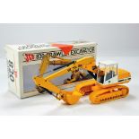 NZG 1/35 Construction Diecast Issue comprising No. 286 JCB 820 Crawler Excavator in deep yellow.