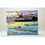 Hobby Boss 1/350 plastic model kits comprising French Submarine Surcouf and Japanese Navy Submarine.