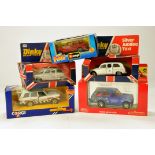 Misc diecast group comprising Dinky, Corgi and Majorette issues. Range Rover plus London Taxi