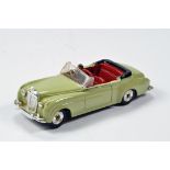 Dinky No. 194 Bentley Coupe South African Issue in pale green with red interior and black hood.