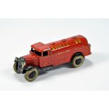 Dinky Pre-War No. 25D Petrol Tank Wagon with Shell-BP livery. Comprising red body, black chassis,