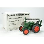 G&M Originals 1/16 Hand Built Limited Edition Model of the Marshall M Tractor in green with Winch.
