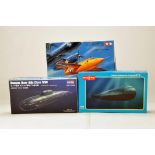 Trio of plastic model kits comprising Tamiya, Hobby Boss and a Russian issue. Vendor informs kits