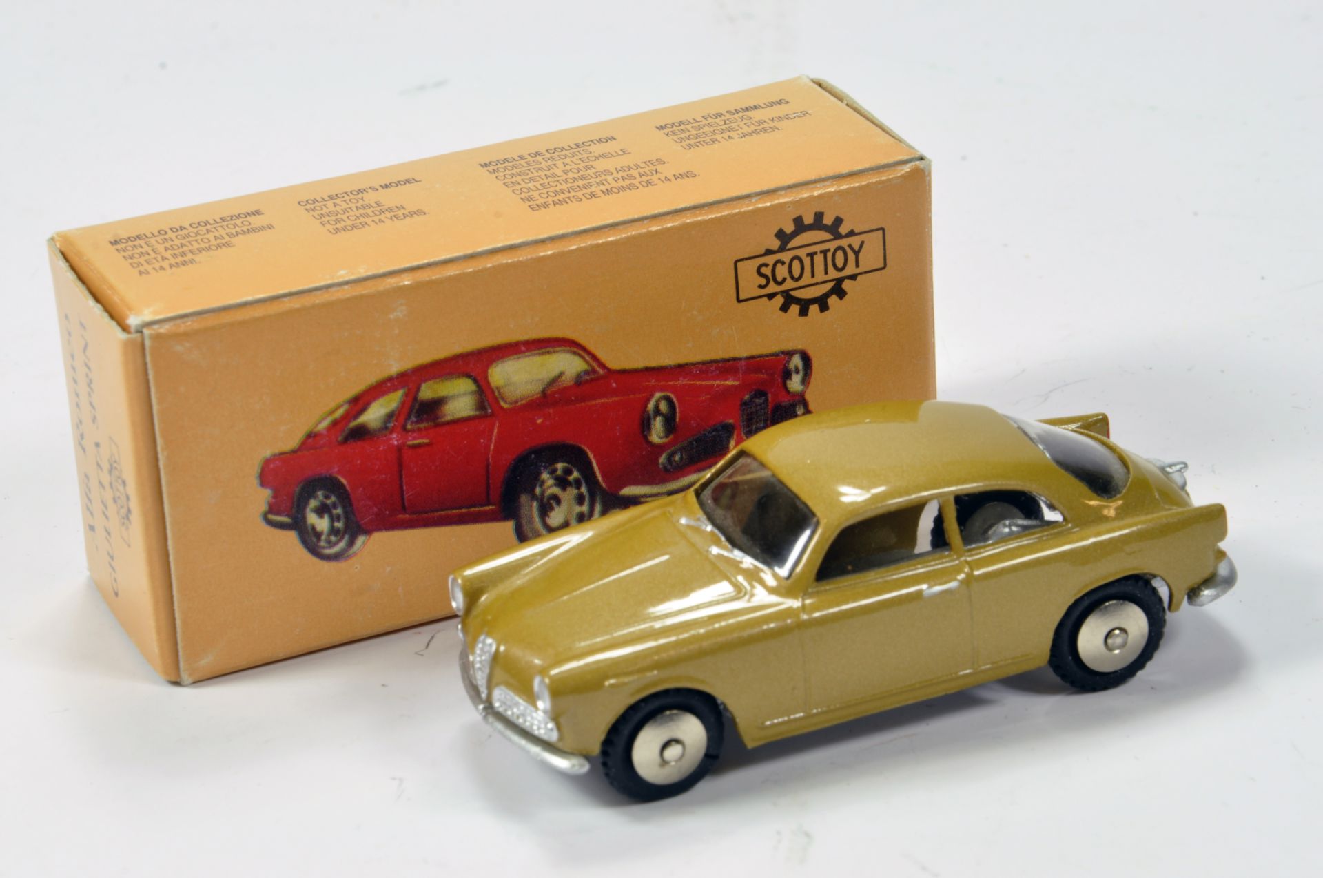 Scottoy 1/43 Model of an Alfa Romeo Giulietta. Dark Tan. E to NM in E Box.