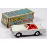 Triang Spot-on No. 191 Sunbeam Alpine Convertible in very pale grey with red interior, aluminium