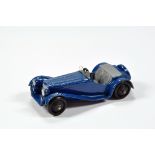 Dinky No. 38f Jaguar SS with blue body, grey interior and black ridged hubs. Nice example is VG to