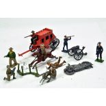 An assortment of military and wild west related metal figures. Generally F to G.