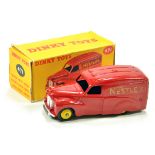 Dinky No. 471 Austin Nestle's Van with red body, silver trim and yellow ridged hubs. E in G Box.