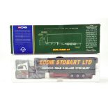 Corgi 1/50 Diecast Truck Issue Comprising CC13405 Step Frame Curtain Trailer in livery of Eddie