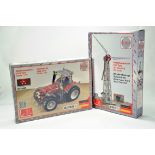 Duo of Metal Constuction Kits comprising Massey Ferguson Tractor and Wind Turbine. Both Complete.