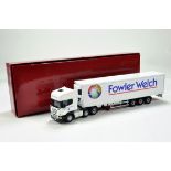 Code 3 1/50 Diecast Truck Issue comprising Scania Fridge Trailer in Livery of Fowler Welch (