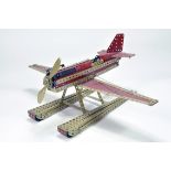 An exceptionally well constructed Single Engine Meccano Aircraft in Red / Gold. Brilliant piece.