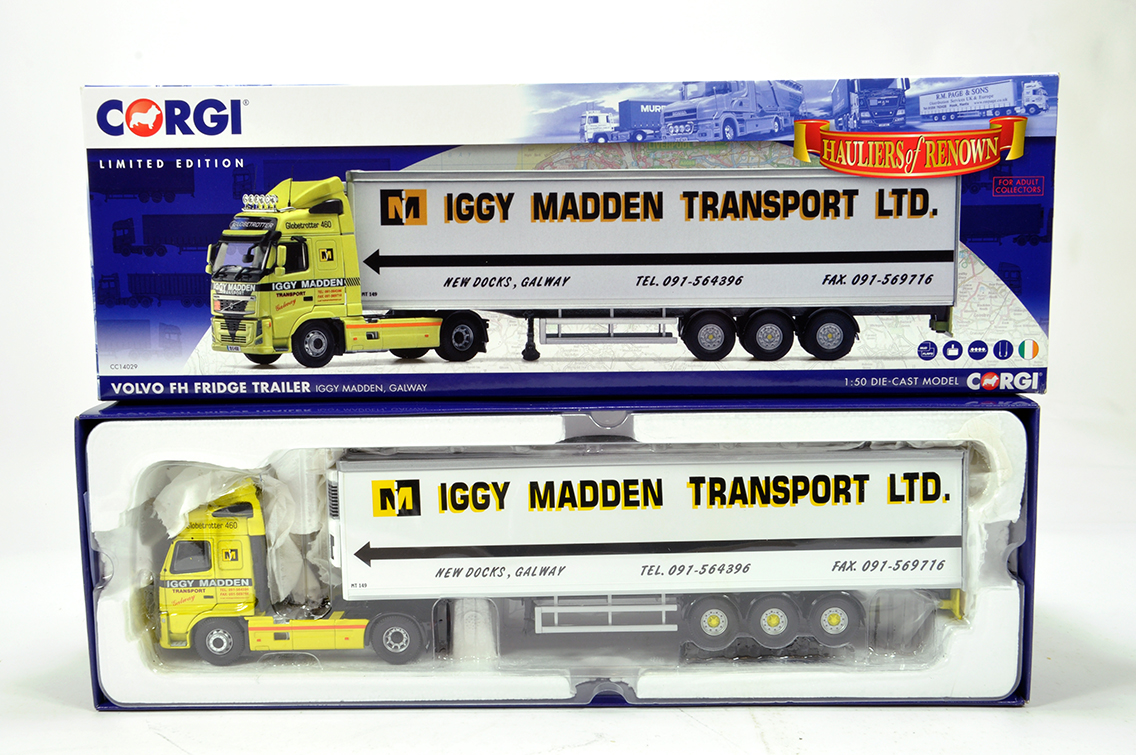 Corgi 1/50 Diecast Truck Issue Comprising CC14029 Volvo FH Fridge Trailer in livery of Iggy