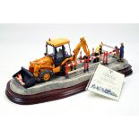 Border Fine Arts Limited Edition Figurine comprising Essential Repairs - JCB 2CX Streetmaster.