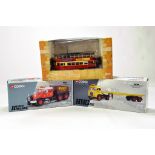 Trio of diecast commercial issues comprising Corgi Heavy Haulage duo plus Corgi Original Omnibus