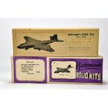 Duo of Wooden Aircraft Kits comprising Batemans Canberra Duo. Vendor Advises complete.