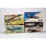 Trio of plastic model aircraft kits from Airfix plus one other. Vendor advises complete.