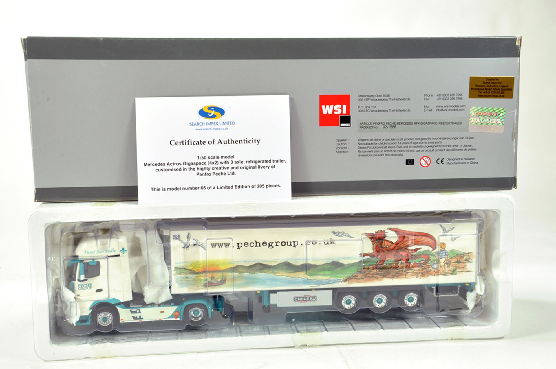 WSI 1/50 High Detail Diecast Truck Issue comprising Search Impex Mercedes Actros Gigaspace with