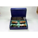 Hornby O Gauge Tin Plate Issue Locomotive Set comprising LNER 460. Generally VG in Box.