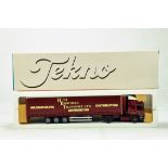 Tekno 1/50 Diecast Truck Issue Comprising ERF Curtainside in livery of Hunt Brothers Transport.