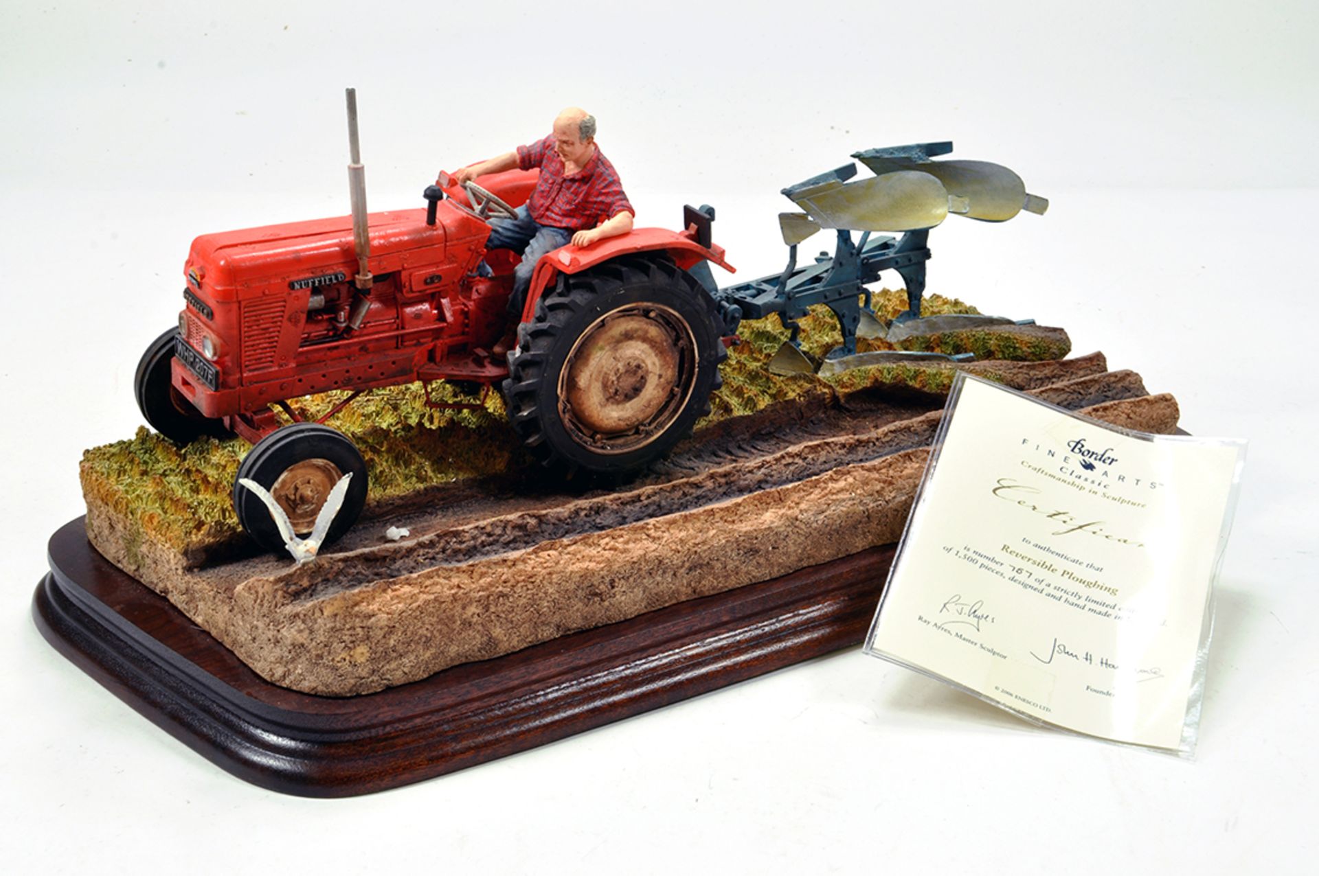 Border Fine Arts Limited Edition Figurine comprising Reversible Ploughing - Nuffield Tractor. Lovely