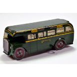 Wells Brimtoy Tinplate issue of Greenline Transport Bus. Displays Well.