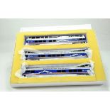 Bachmann OO Gauge comprising McKinley Explorer Passenger Car trio. NM in Box.