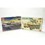 Duo of Plastic Model Kits comprising Academy Leopard Germany Army Battle Tank plus Hitech US MC