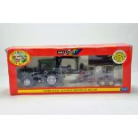 Britains 1/32 Farm Issue comprising Valtra Valmet 115 Forest Tractor and Trailer. NM to M in Box.