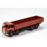Dinky No.501 Foden (1st type) 8-Wheeled Diesel Wagon with brown cab and back, silver flashes,