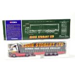 Corgi 1/50 Diecast Truck Issue Comprising CC12401 Volvo Curtainside Trailer in livery of Eddie