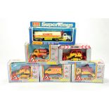 A Group of boxed Matchbox diecast construction issues plus SuperKings K-16 Shell Petrol Tanker.