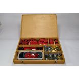 Meccano No. 8 Outfit in Wooden Case. Various parts and accessories of high quality. Refer to