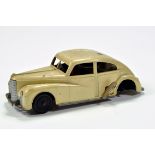 Mettoy Diecast Clockwork Jowett Javelin Car. Cream. Untested and in need of a clean but appears G to