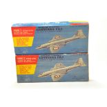 Frog (Original) Plastic Aircraft Kit duo comprising British Canberra Bomber. Vendor advises