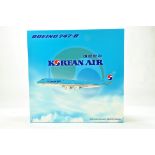 JC Wings 1/200 Aircraft issue comprising Boeing 747-8 Airliner in livery of Korean Air. E to NM in