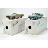 Danbury Mint 1/24 Scale Diecast duo issue comprising High Detail 1968 Pontiac GTO and 1958 Chevrolet