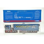 Corgi 1/50 Diecast Truck Issue Comprising CC13706 Scania R Series Step Frame Curtain Trailer in