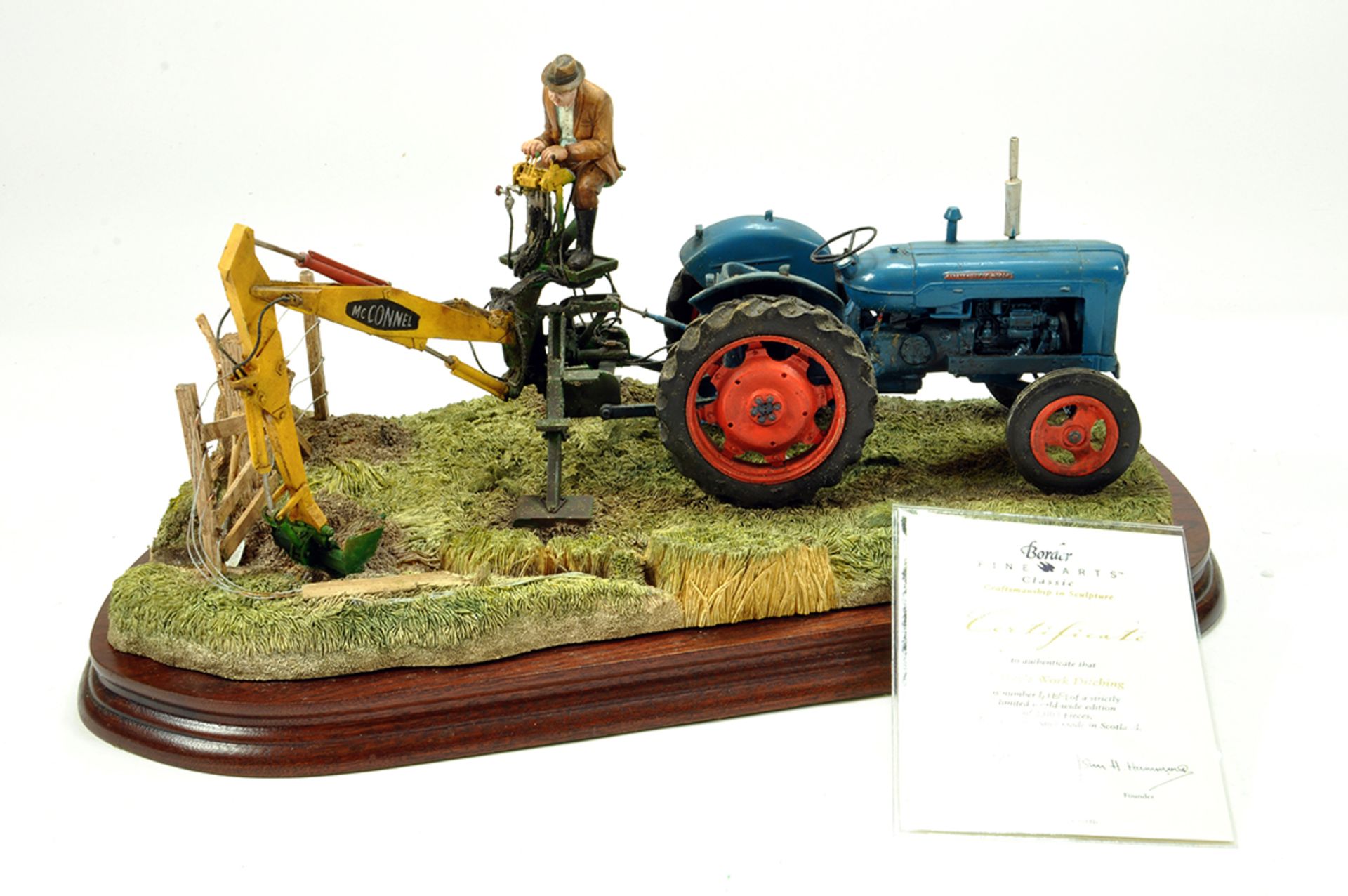 Border Fine Arts Limited Edition Figurine comprising Days Work Ditching - Fordson Tractor. Lovely