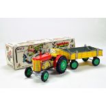 Kovap Tin Plate Farm Issue comprising Tractor and Trailer Set. E to NM in Box.