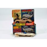 Corgi No. 261 James Bond Aston Martin DB5 Goldfinger issue with gold body, red interior, figures and