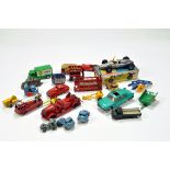 An interesting group of vintage diecast and tin toys / vehicles from various makers. Conditions F to