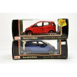 Maisto Diecast 1/18 scale comprising Mercedes A Class Cars. Generally E in Boxes.