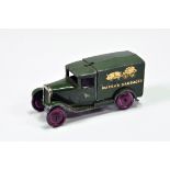 Dinky No. 28K Pre-war Delivery Van Marsh's Sausages. Dark Green with gold imagery / lettering with